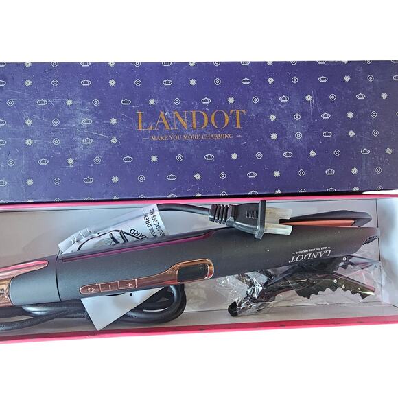 Landot 2-in-1 Hair Straightener & Curler – Flat Iron with LCD & Ionic Technology - Picture 2 of 4